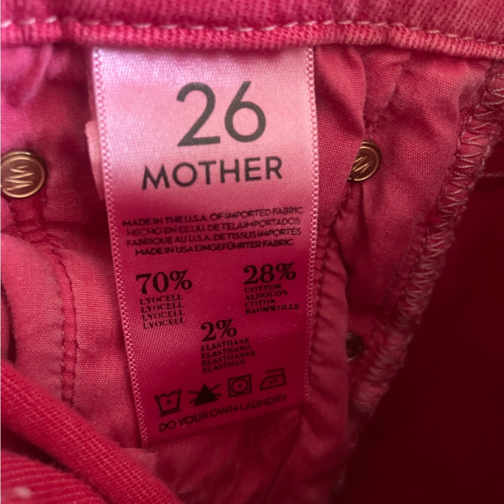 MOTHER The Looker Women's Hot Pink Jeans Size 26 - Picture 7 of 7